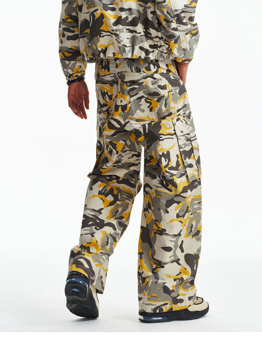 MEDM Custom Color Blocked Camo Cargo Pants | Face 3 Face