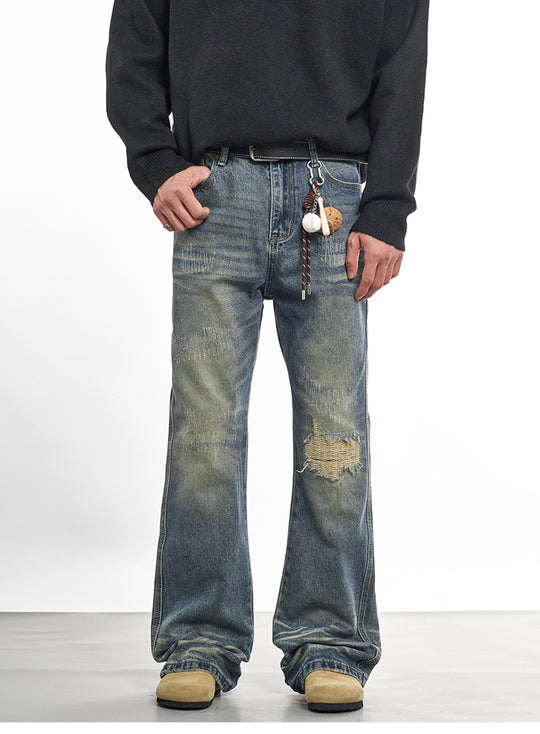 F3F Select Needle Embroidery Hole Micro Flare Jeans | Face 3 Face
