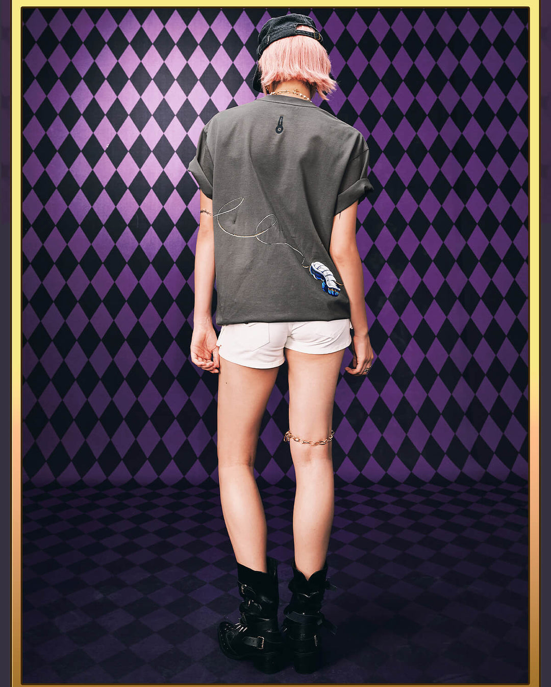 MEDM × JOJO Washed Distressed Character Print Tee | Face 3 Face