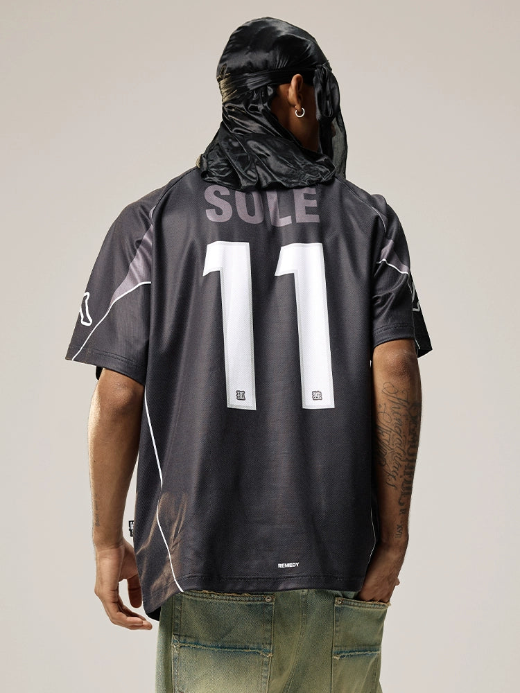 Remedy Emoalone Print Inspired Soccer Jersey Polo Shirt | Face 3 Face