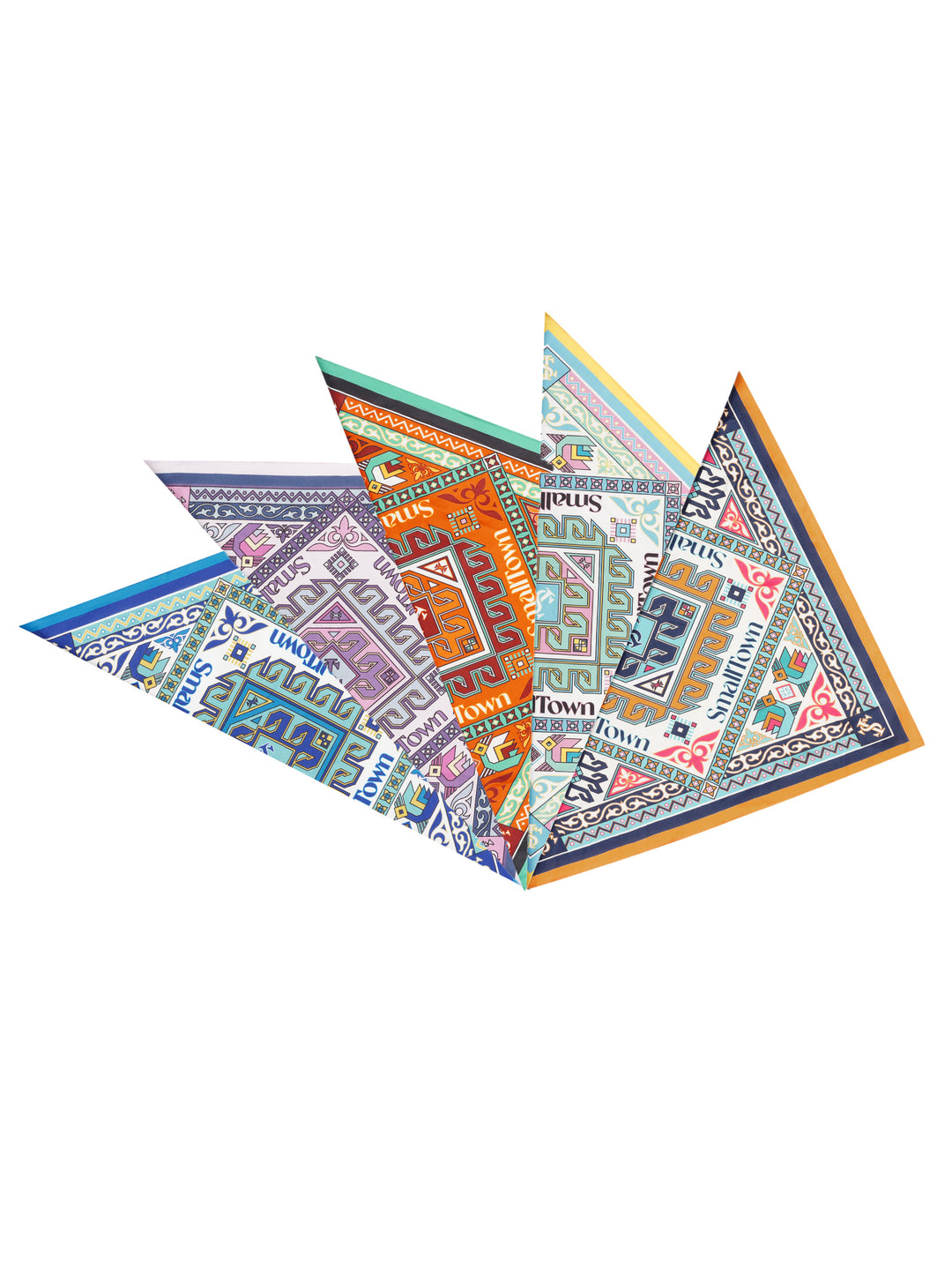 Small Town Kid Geometric Pattern Square Scarf | Face 3 Face