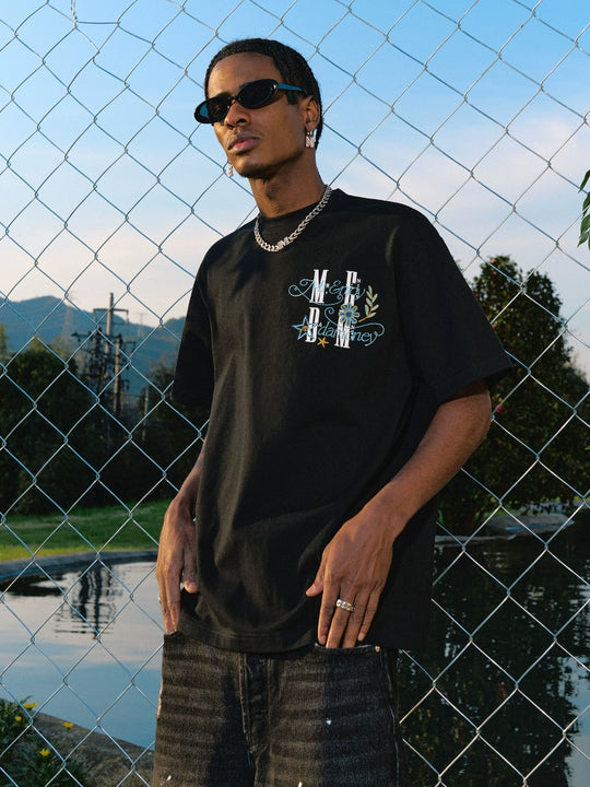 MEDM Glitter Bird and Apple Embroidered Tee | Face 3 Face