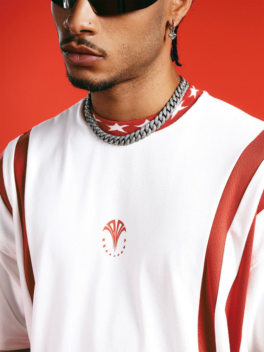 1807 In Here Mesh Arc Patchwork Tee | Face 3 Face