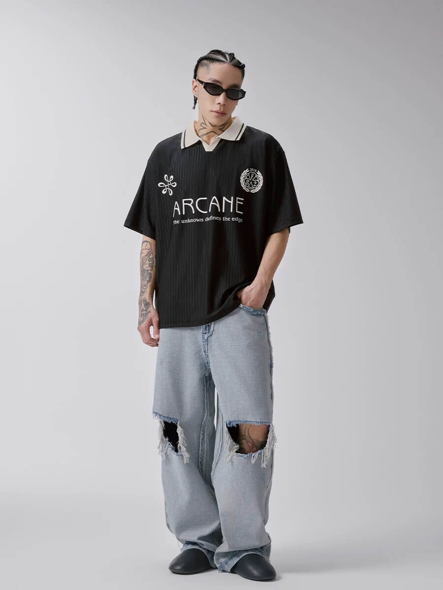 F2CE Inside Out Washed Distressed Ripped Jeans | Face 3 Face