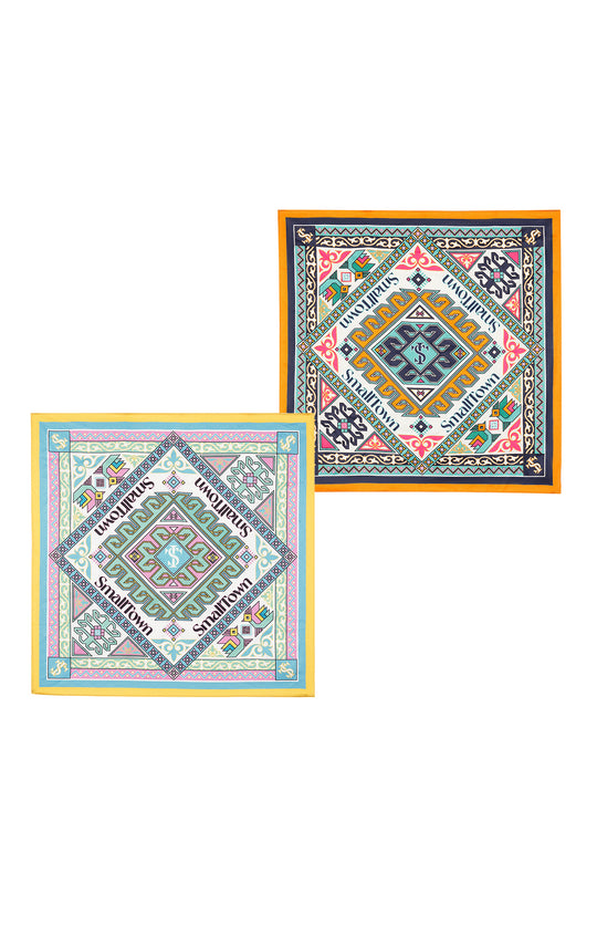 Small Town Kid Geometric Pattern Square Scarf | Face 3 Face