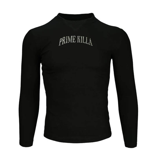 TGFCLUB PRIME KILLA Rhinestone Stretch Slim Fit Long Sleeve Tee | Face 3 Face