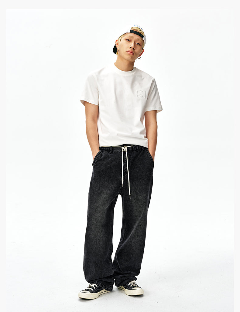 MEDM Washed M Buckle Utility Jeans | Face 3 Face