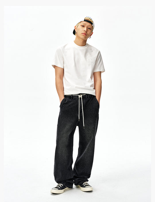 MEDM Washed M Buckle Utility Jeans | Face 3 Face