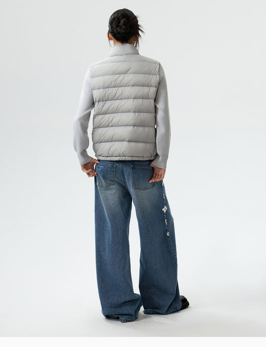 MEDM Shoulder Patchwork Lightweight Down Jacket | Face 3 Face