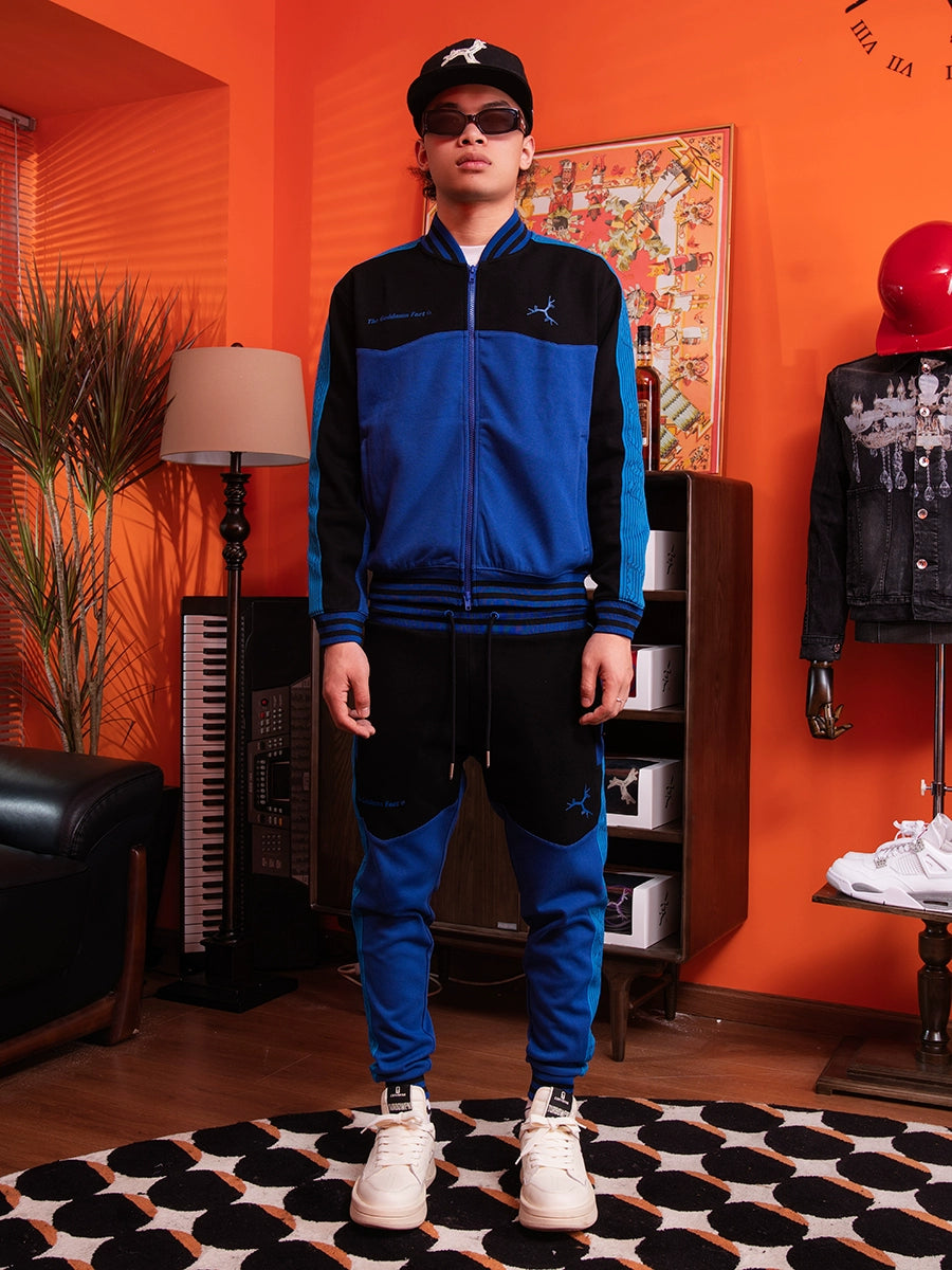 TGFCLUB Contrast Patchwork Track Jacket and Track Pants | Face 3 Face