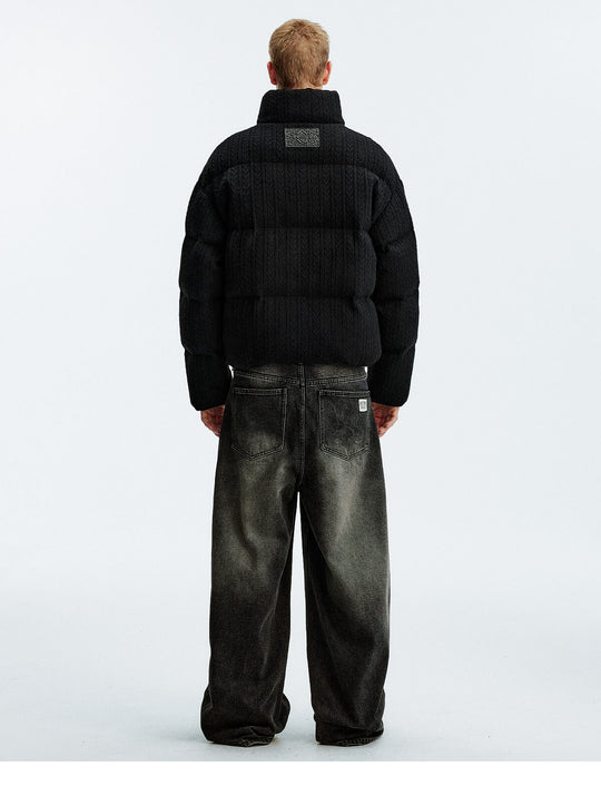 MEDM Cable Knit Down Jacket | Face 3 Face