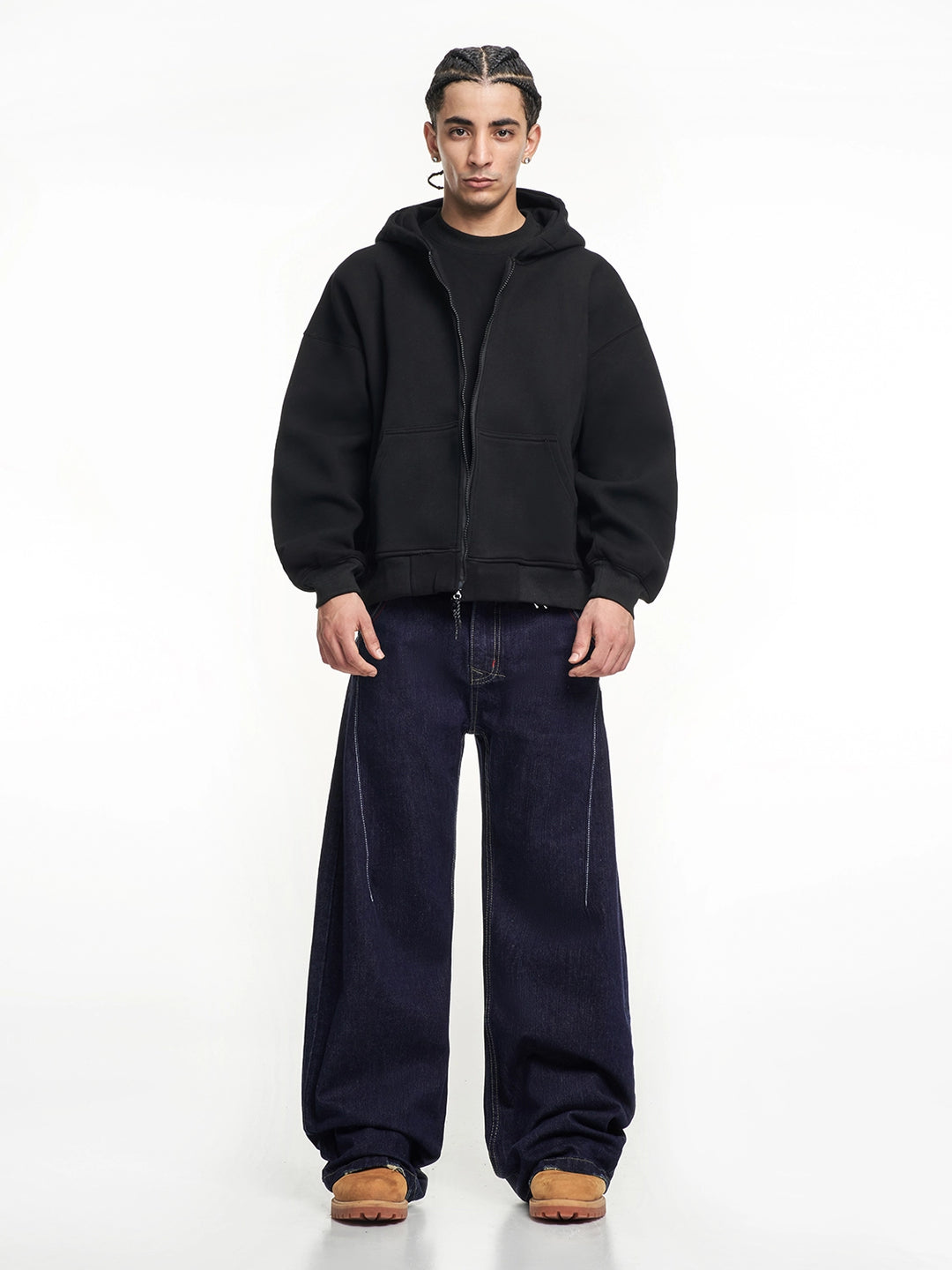 F3F Select Line Stitch Design Baggy Jeans | Face 3 Face