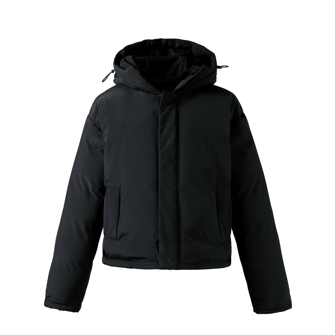 NOVACAM Logo Print Hooded Puffer Jacket | Face 3 Face