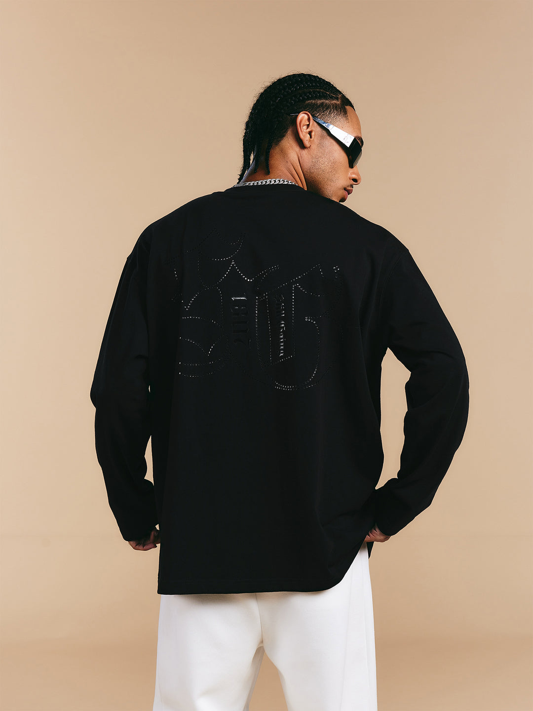 1807 Glossy Logo Print Long Sleeve Tee | Face 3 Face