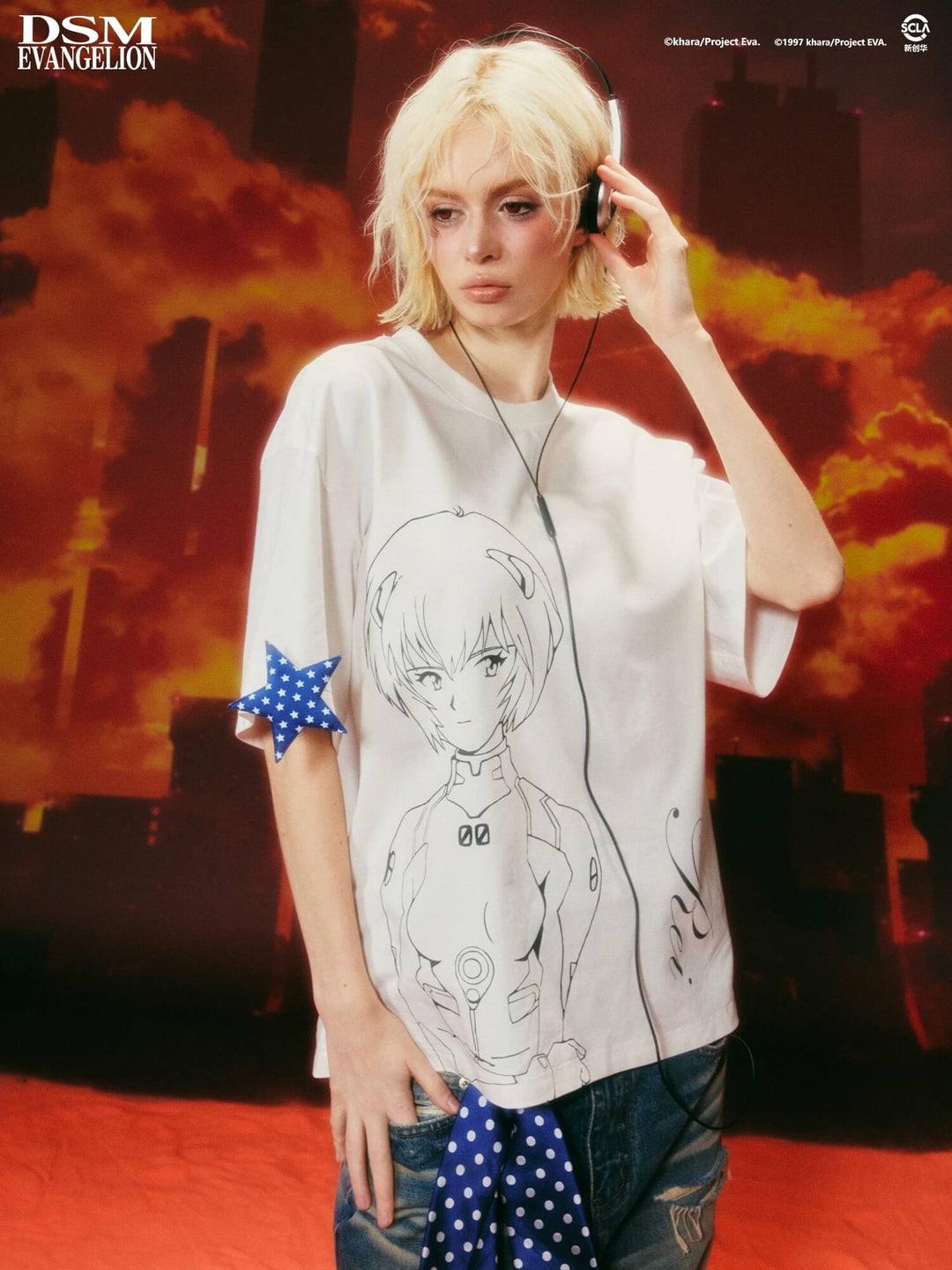 DSM x EVA Character Graphic Print Short Sleeve Tee