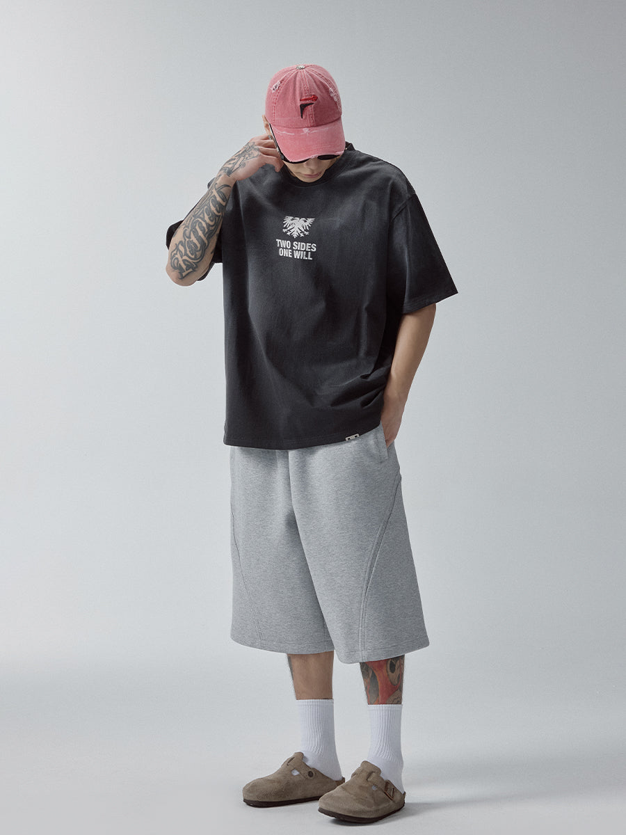 F2CE Washed Gradient Vintage Printed Tee | Face 3 Face