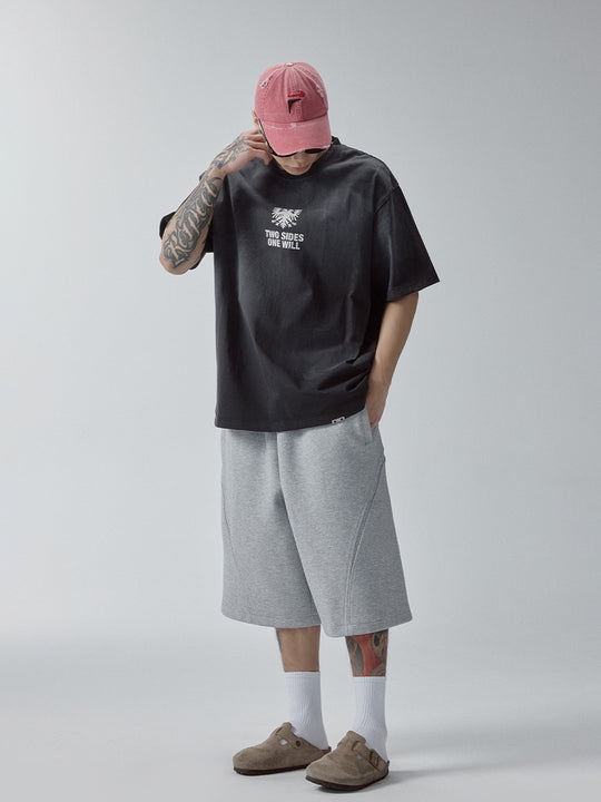 F2CE Washed Gradient Vintage Printed Tee | Face 3 Face