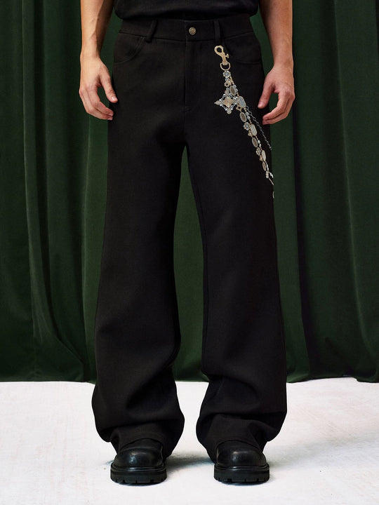 YADcrew Chain Embroidered Western Pants | Face 3 Face