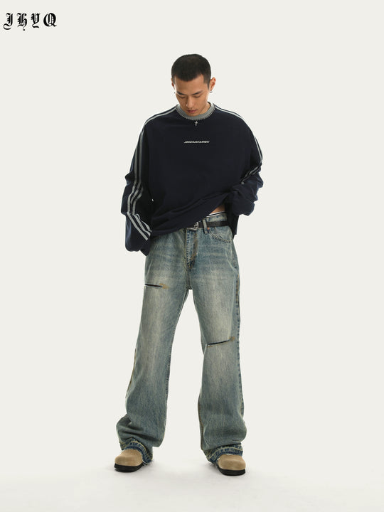 JHYQ Beadwork Washed & Old Long Sleeved Tee