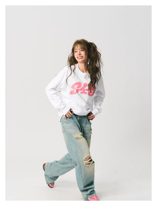 S45 Dot Logo Printed Long-Sleeve Tee | Face 3 Face