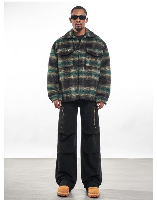 F3F Select Brushed Plaid CPO Shirt Jacket | Face 3 Face