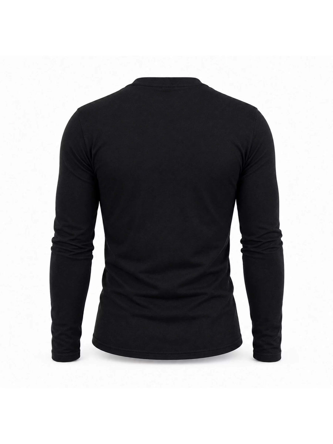 KARMANISTIC Script Print Stretch Slim Fit V Neck Long Sleeve Tee | Face 3 Face