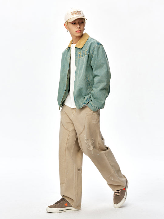 MEDM Ink Splash Double Knee Work Pants | Face 3 Face