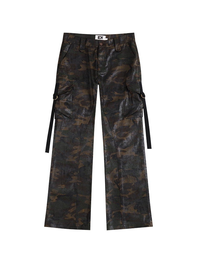 EVILKNIGHT(EK) Waxed Camo 3D Pocket Utility Cargo Pants | Face 3 Face