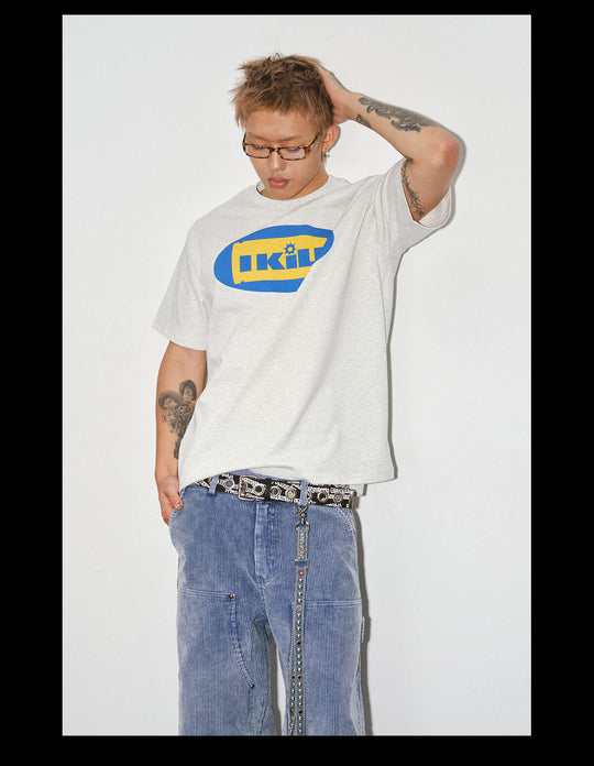 NOVACAM Creative Logo Print Short Sleeve Tee | Face 3 Face