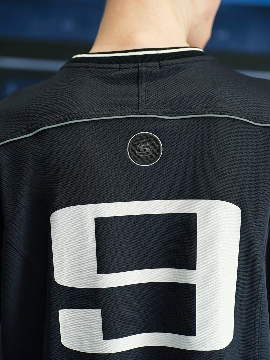 S45 Logo Print Mesh Panel Short Sleeve Soccer Jersey | Face 3 Face