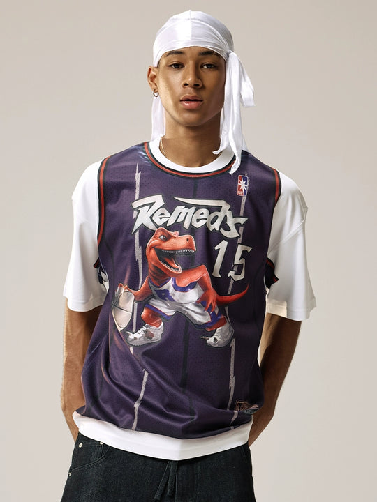 Remedy Dinosaur Jersey Digital Print Tee | Face 3 Face