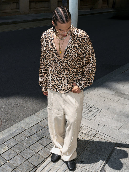 STEEPC Leopard Print Long Sleeve Shirt | Face 3 Face