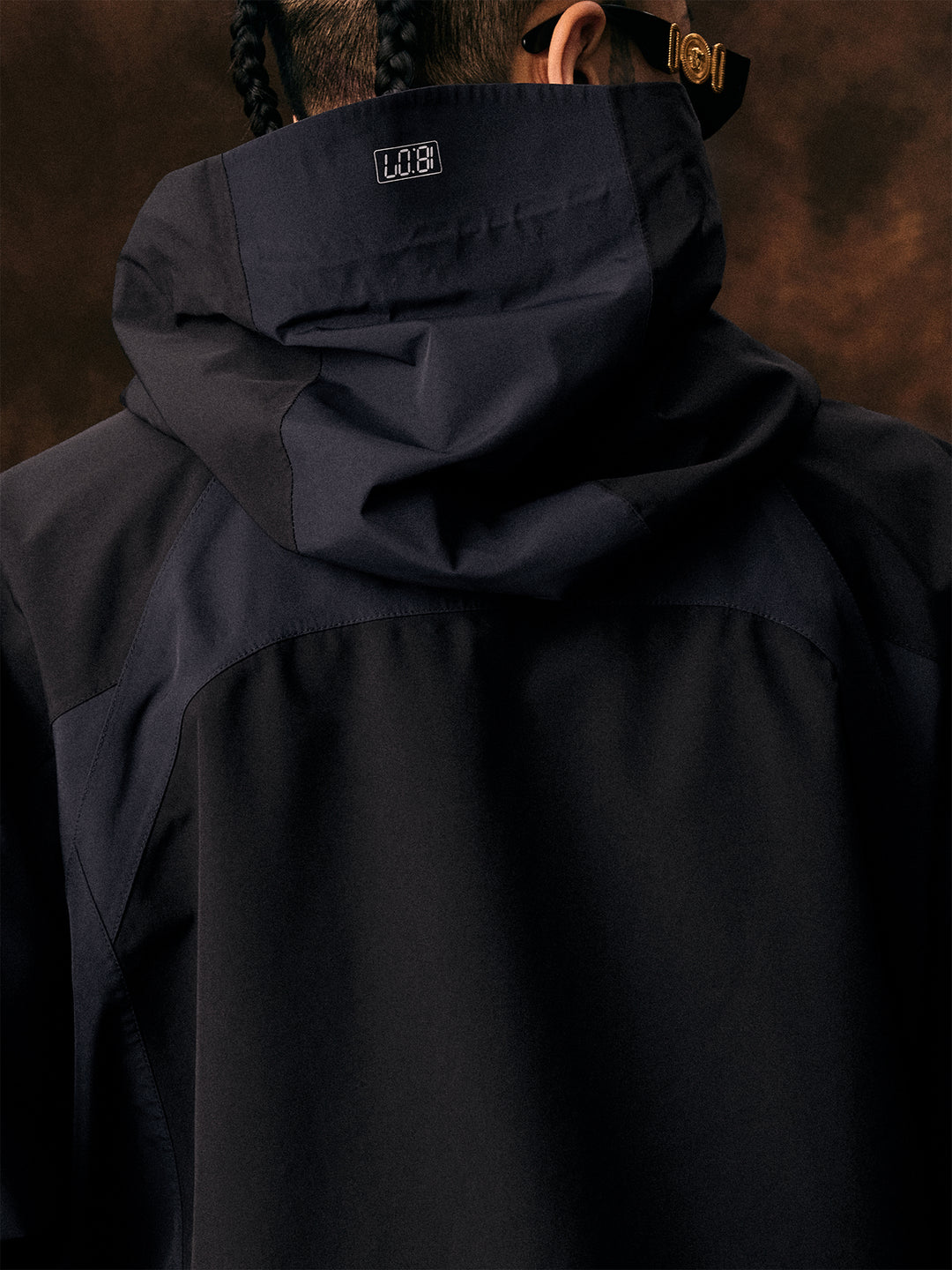 1807 Clock Print Color Blocking Rush Jacket  | Face 3 Face