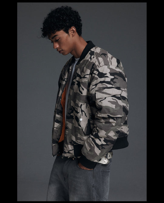 NOVACAM Camouflage MA-1 Military Jacket | Face 3 Face