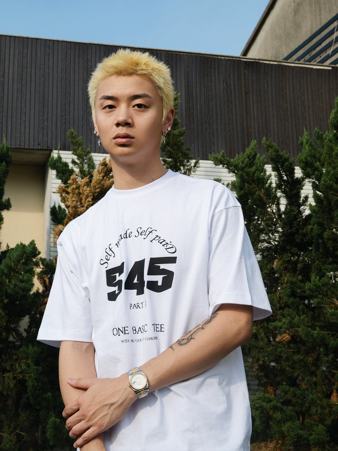 S45 Text Typography Basic Print Tee | Face 3 Face
