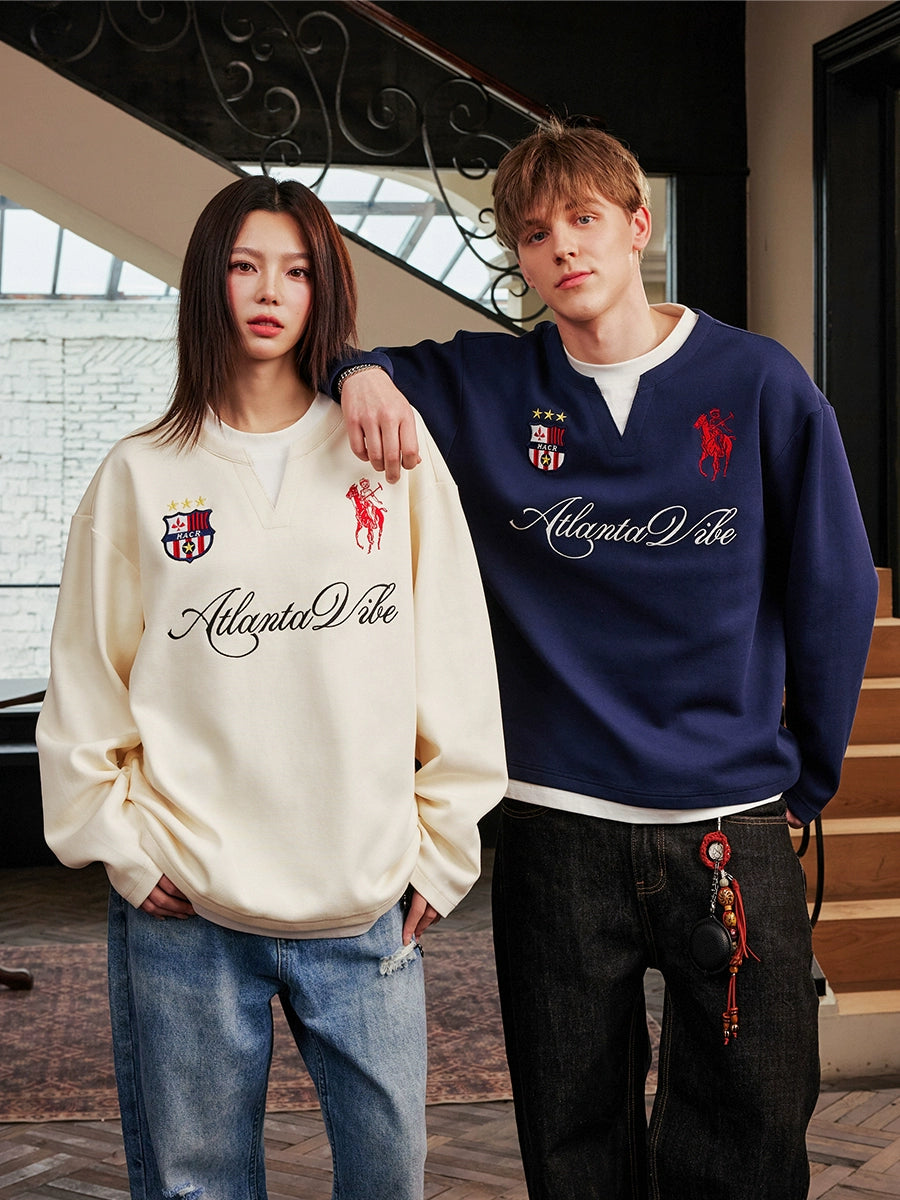 Harsh and Cruel Badge Embroidered Long Sleeve Layered Tee | Face 3 Face