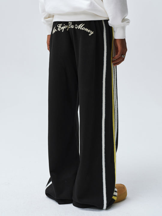 MEDM Side Stripe Four-Bar Drawstring Baggy Sweatpants | Face 3 Face