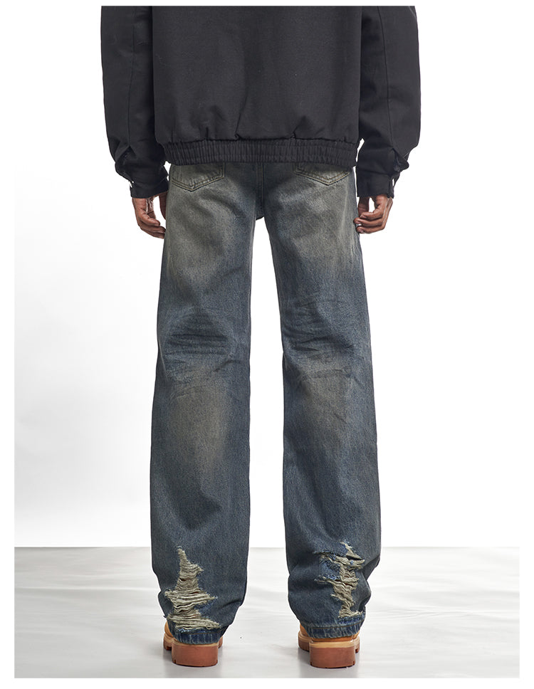 F3F Select Camouflage Patch Knee Distressed Jeans | Face 3 Face