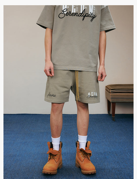 MEDM 3D Embroidered Sweat Shorts | Face 3 Face