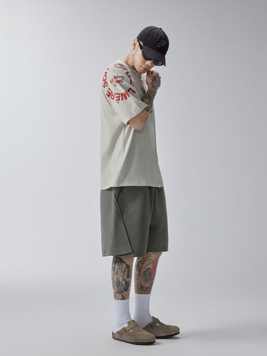 F2CE Deconstructed Embroidered Sweat Shorts | Face 3 Face