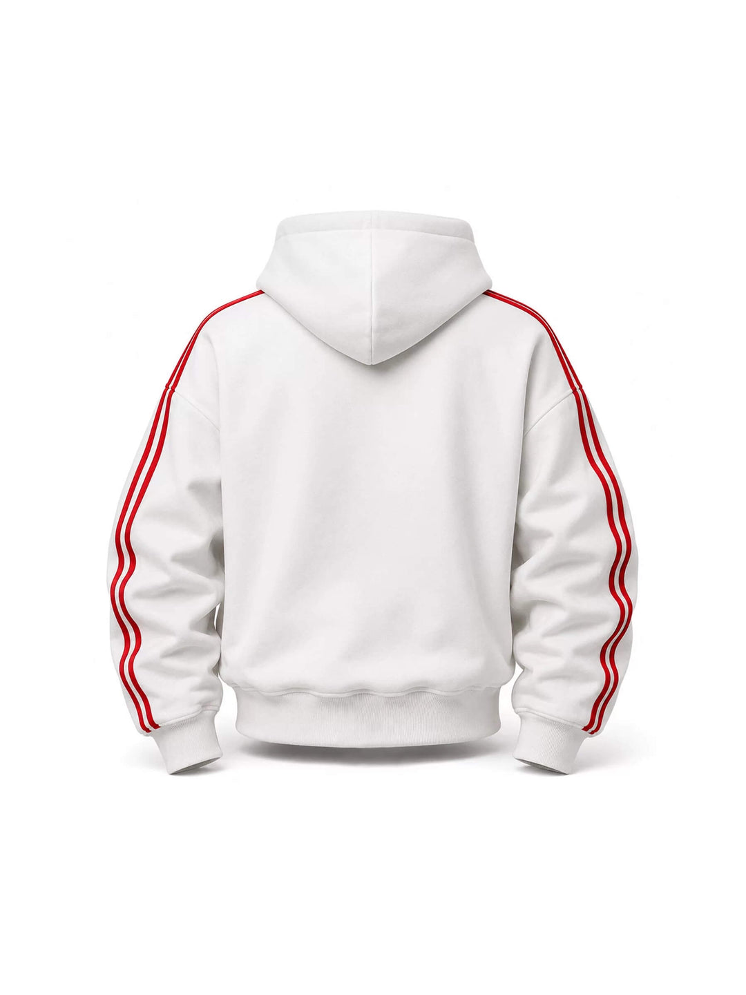 KARMANISTIC Sheep Head Embroidered Stripe Sleeve Zip Up Hoodie | Face 3 Face