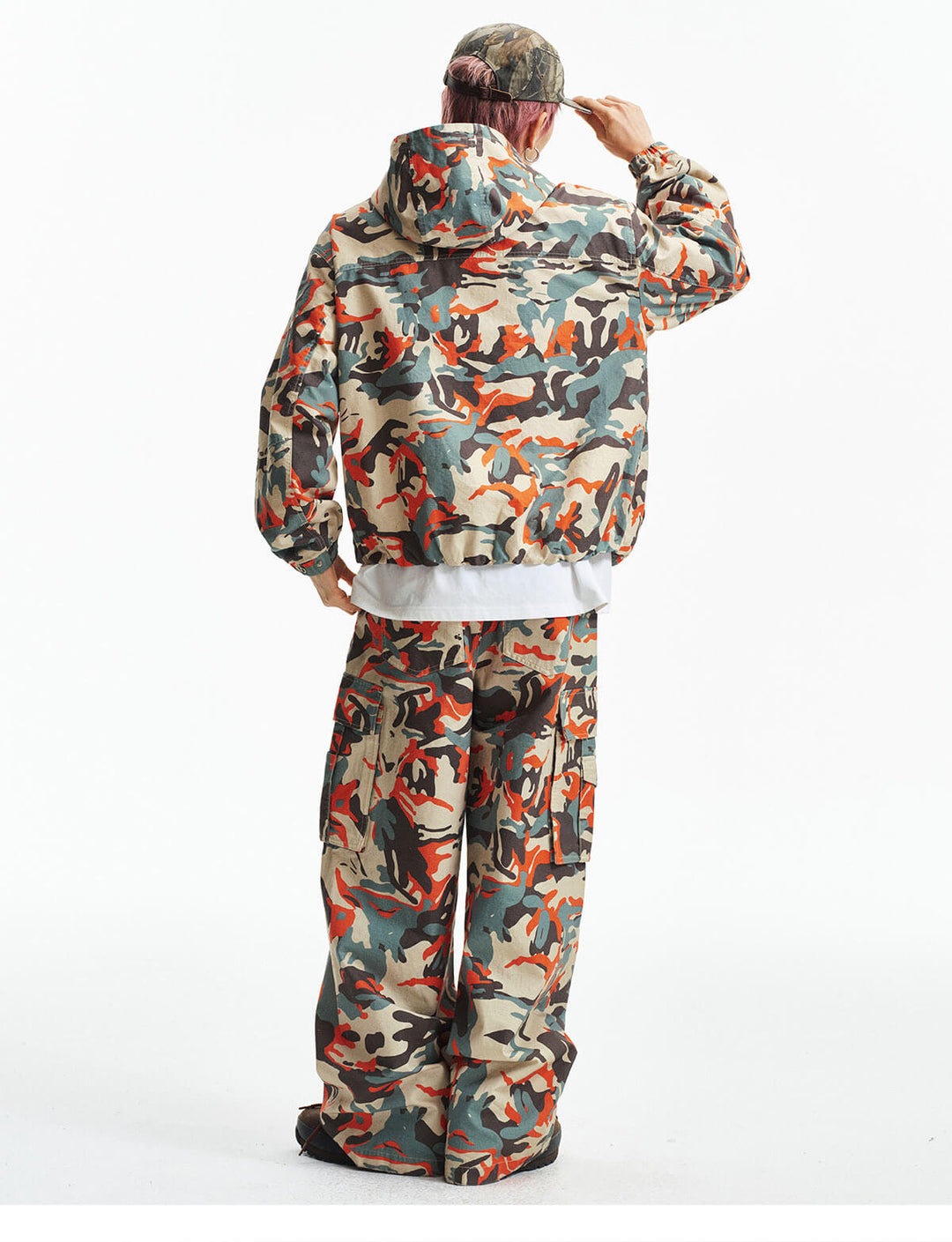 MEDM Custom Color Blocked Camo Hooded Jacket | Face 3 Face