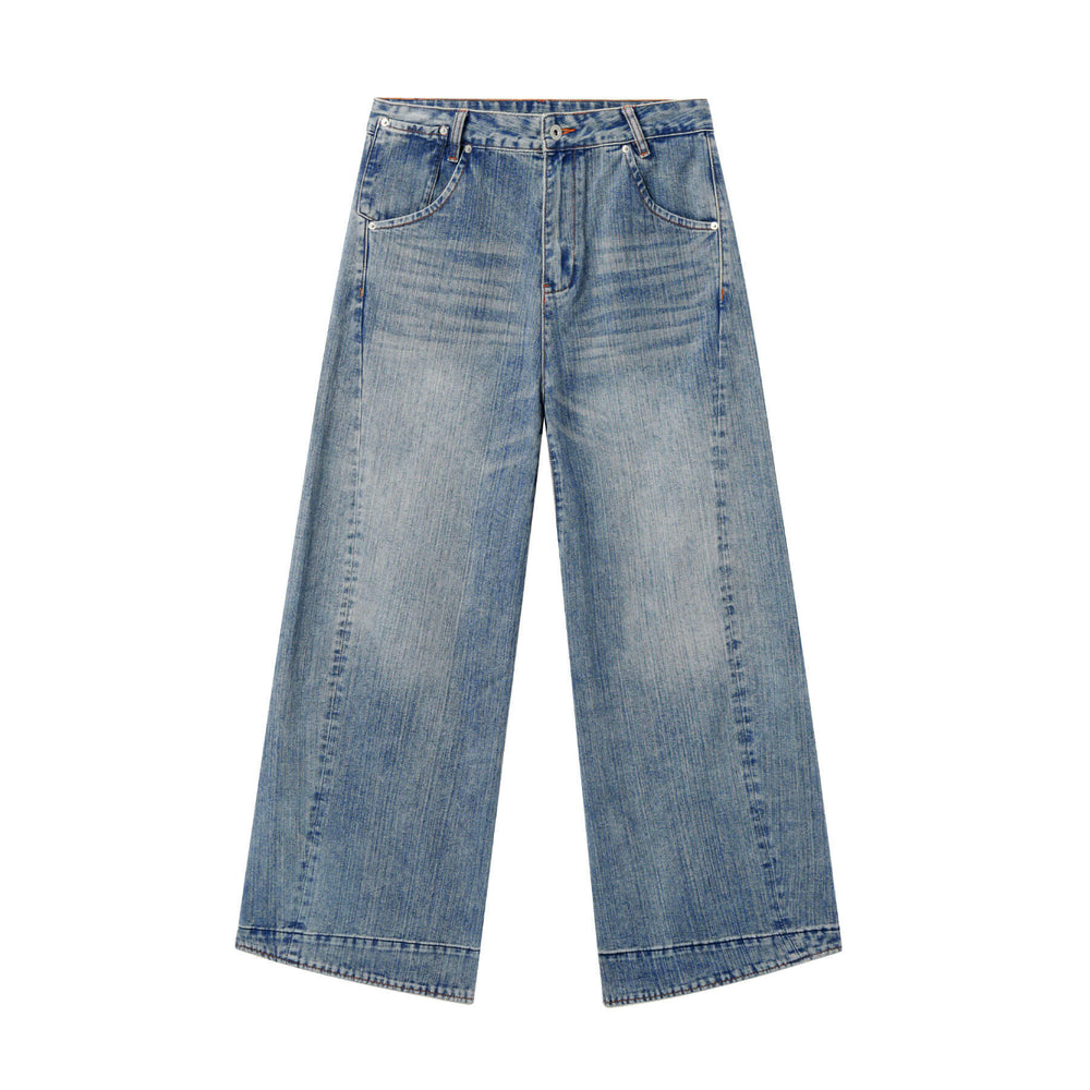 JHYQ Vintage Washed Patchwork Baggy Jeans | Face 3 Face