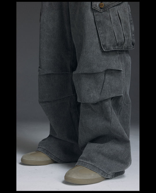 NOVACAM Washed 3D-Pocket Work Cargo Pants | Face 3 Face