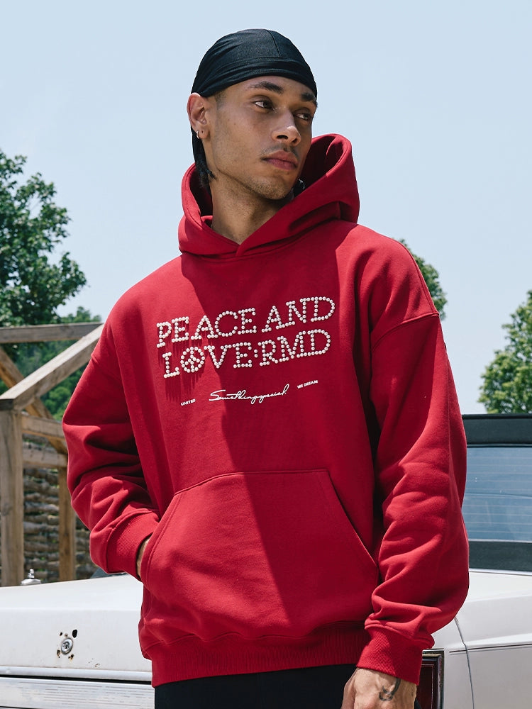 Remedy PEACE LOVE Pearl Embroidered Hoodie | Face 3 Face