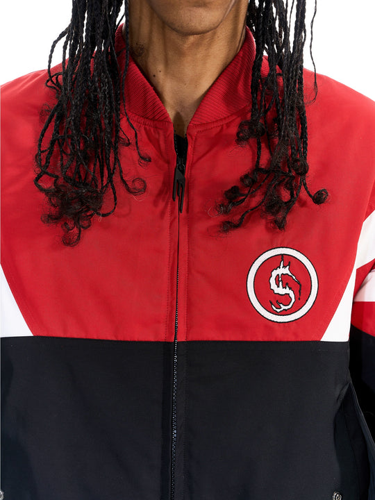 BLIND NO PLAN Contrast Color Sports Bomber Jacket | Face 3 Face