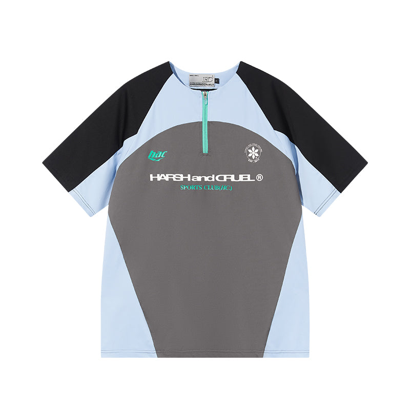 Harsh and Cruel Cycling Half Zip Logo Tee