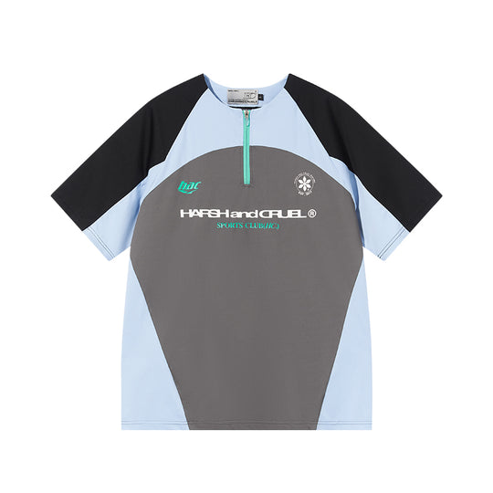 Harsh and Cruel Cycling Half Zip Logo Tee