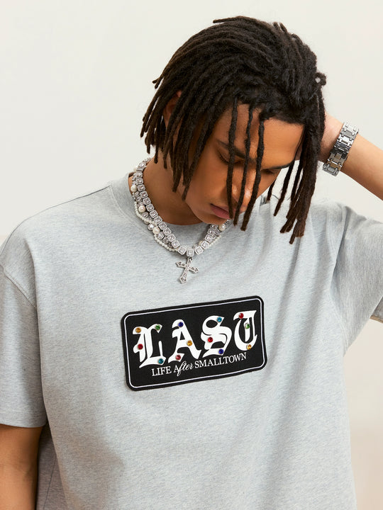 Small Town Kid LAST Multicolor Studded Patch Tee | Face 3 Face