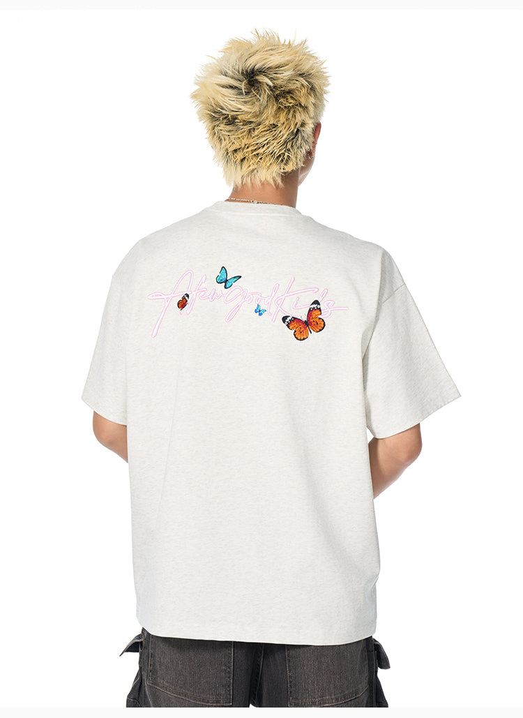 AFGK Floral Butterfly Logo Print Tee | Face 3 Face